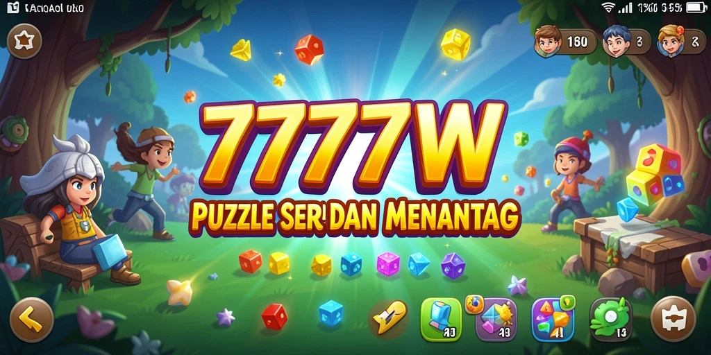 Tampilan gameplay menantang dari 7777W dengan berbagai puzzle menarik.