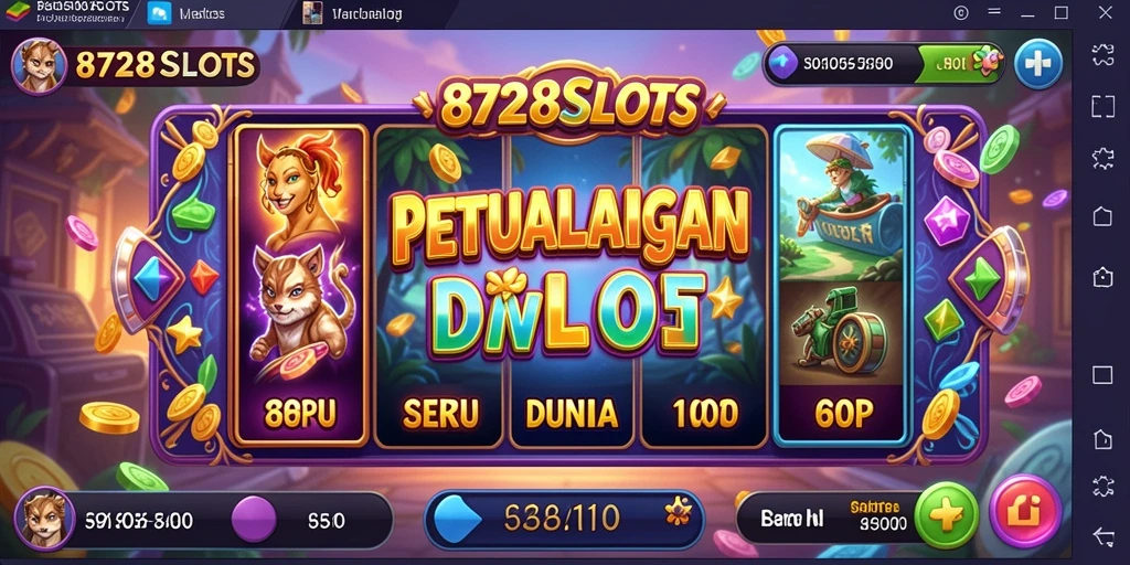 Tampilan gameplay 8728SLOTS yang mengasyikkan dan penuh warna.
