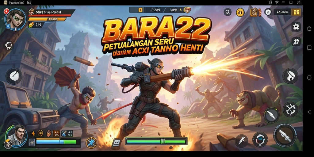Tampilan gameplay seru dari BARA22 dalam aksi penuh.