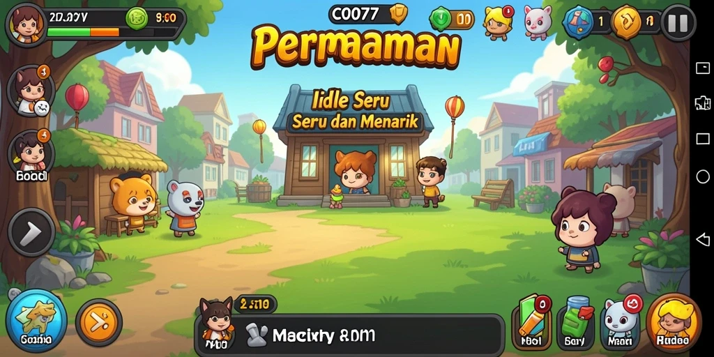 Tampilan gameplay C0077 yang seru dalam genre Idle.