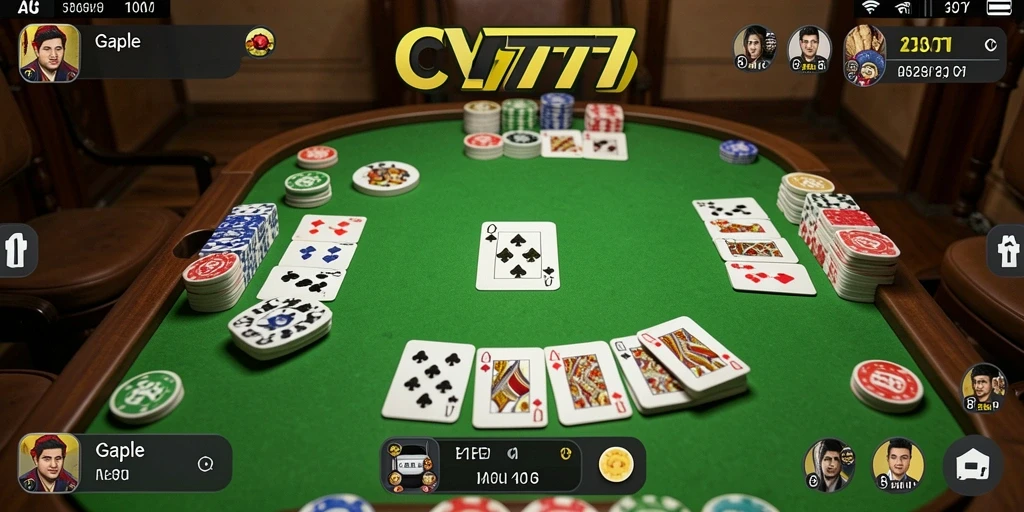 Tampilan gameplay Gaple yang menarik dan interaktif.
