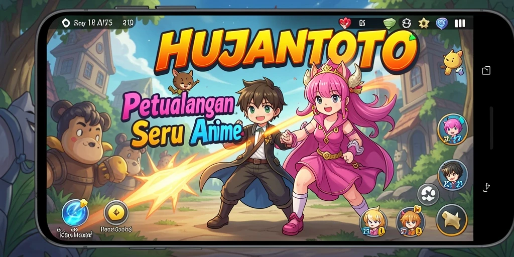 Tampilan menakjubkan dari gameplay HUJANTOTO di dunia Anime.