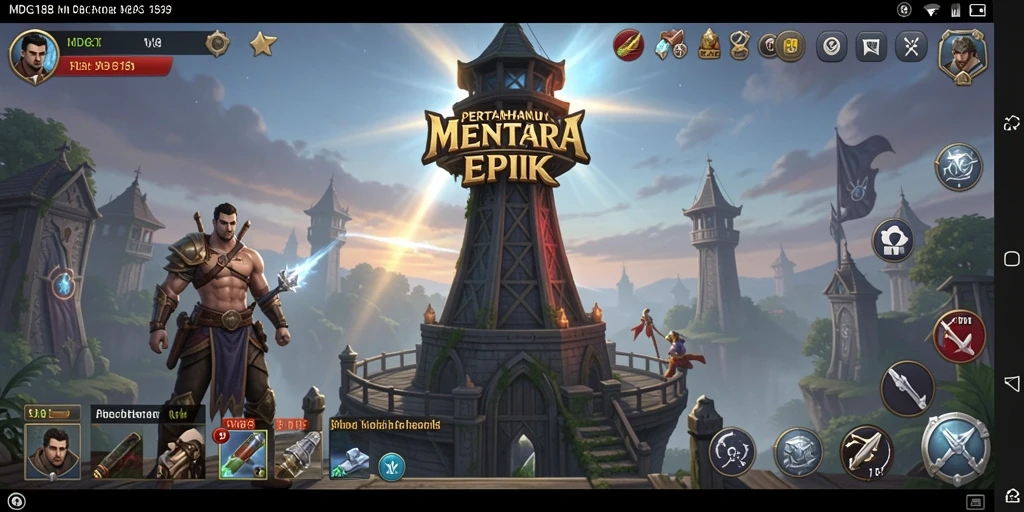 Tampilan gameplay MDG188 yang mendebarkan dalam Tower Defense.