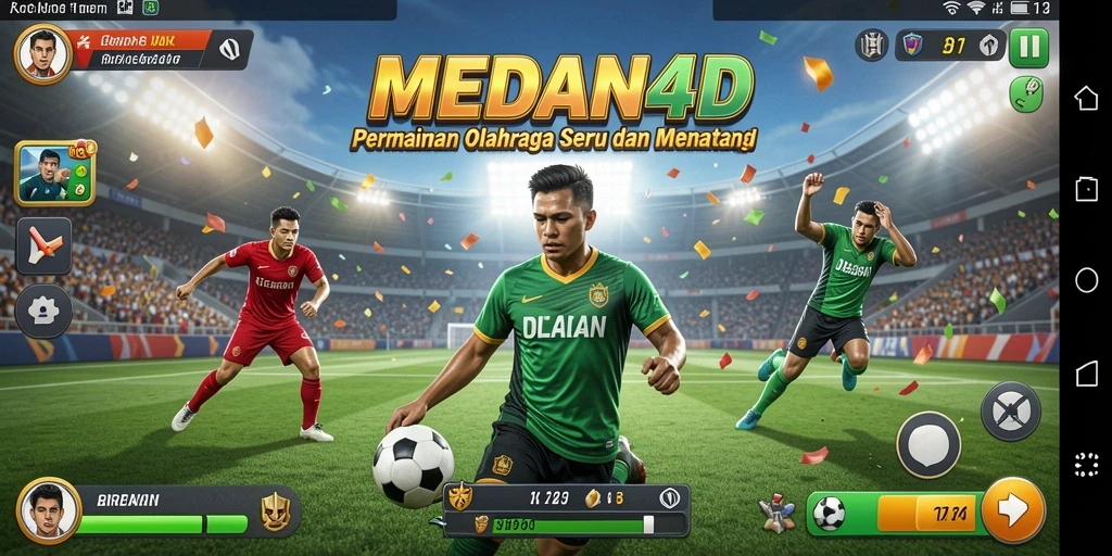 Screenshot gameplay MEDAN4D yang menampilkan pertandingan olahraga penuh aksi.