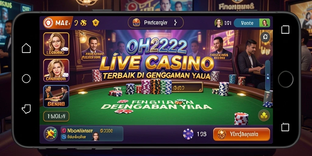 Tampilan gameplay Live Casino yang mendebarkan dan interaktif.