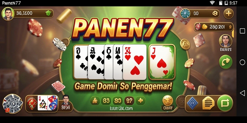 Tampilan gameplay seru di PANEN77 dengan domino cantik.