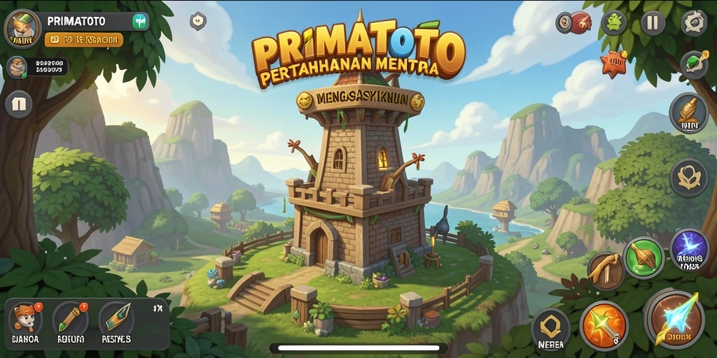 Tampilan gameplay PRIMATOTO dengan serangan musuh yang intens.