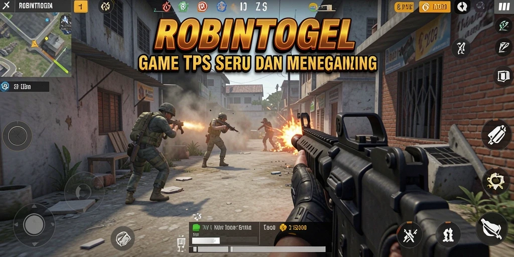 Tangkapan layar utama menampilkan gameplay seru dari ROBINTOGEL.