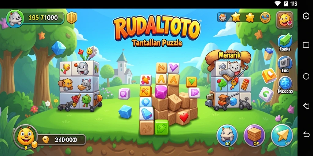 Screenshot RUDALTOTO menampilkan gameplay menarik dalam permainan Puzzle.
