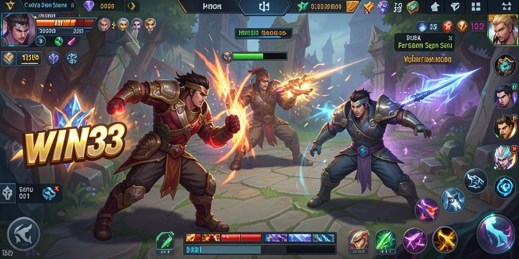 Menampilkan aksi seru dalam pertarungan MOBA di WIN33.